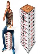 Mesita Taburete Torre de pizzas