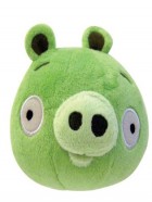 Mini cerdo de peluche con sonido color verde 